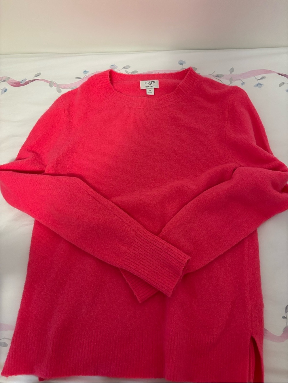 J. Crew Women's Crewneck Sweater in Hot Pink